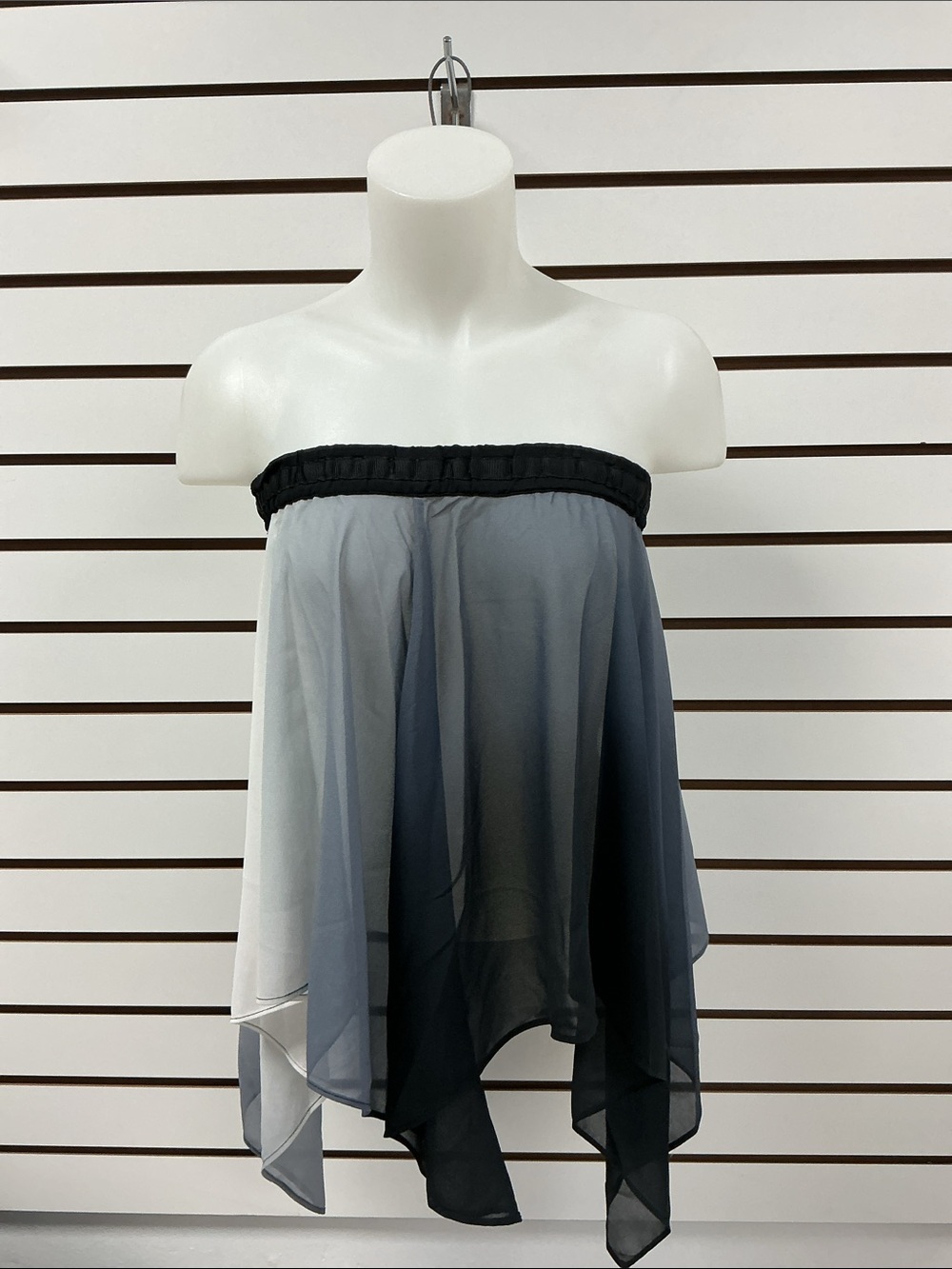 NWT Filomena Fernandez Asymmetric Flowy Strapless Top Small Medium